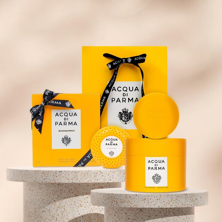 아쿠아디파르마 차량용 방향제 세트케이스카트리지리본쇼핑백