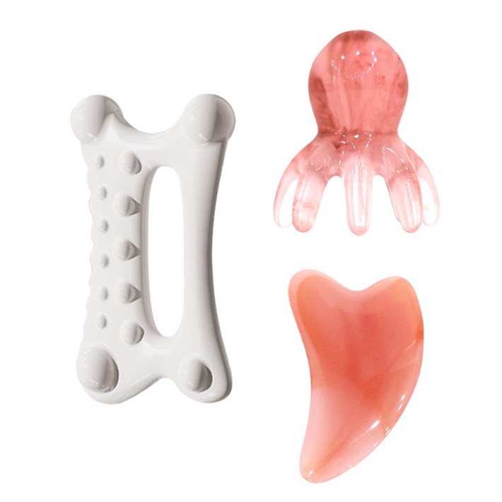 제이킨 괄사 마사지기 마사지 두피 얼굴 승모근 목 림프순환 지압 바디괄사 3종세트