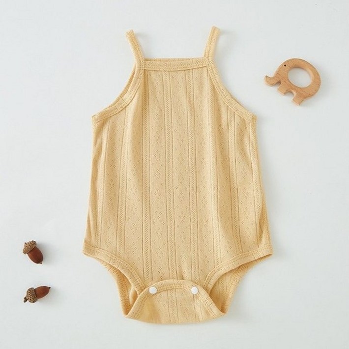 유아 메쉬 민소매 바디수트 우주복