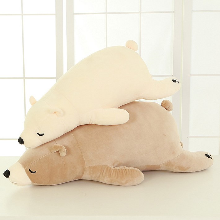 허니버블 순잠 애착인형 곰돌이 북극곰 베어 바디필로우 2024년 선물, 브라운