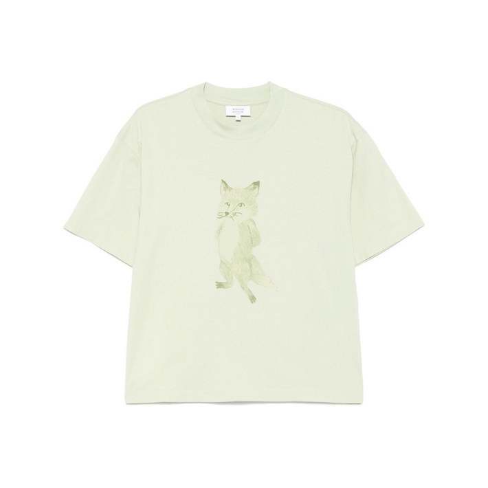 메종키츠네 레이디 폭스 프린트 티셔츠