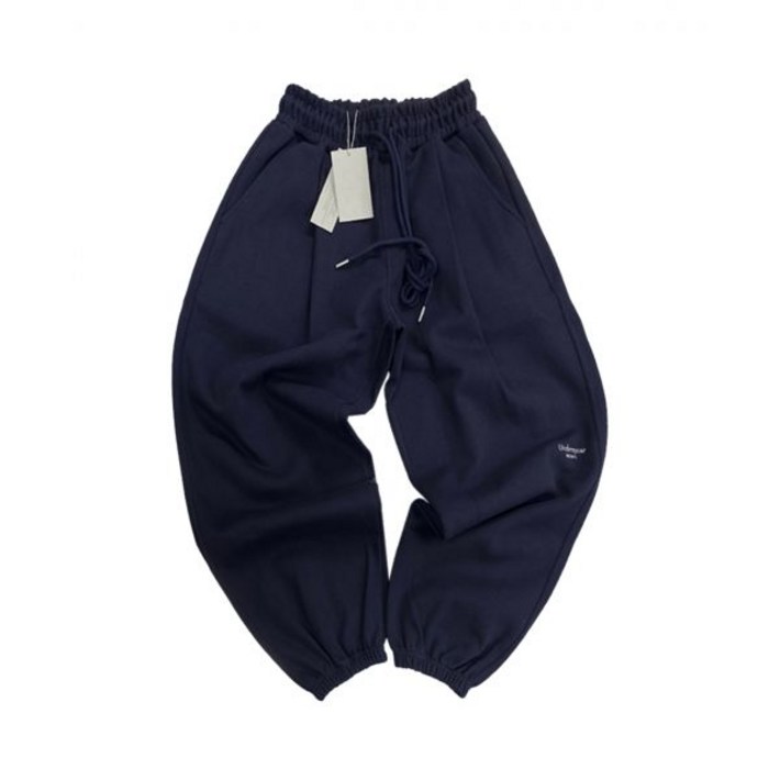 정품아닐시3배보상 언더마이카 무.03 안티 Fxxking 로고 플레이 오버사이즈 스웨트 조거 네이비 Undermycar Mu.03