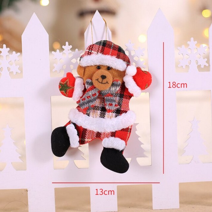 트리별 크리스마스 장식품 레드 스타 트리 펜던트 DIY 새해 선물 노엘 공급 Navidad 홈 장식