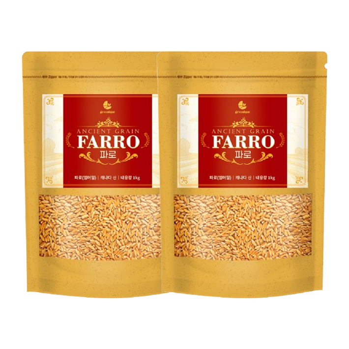 25년 생산 그리닉 고대곡물 파로 쌀 엠머밀, 2개, 1kg