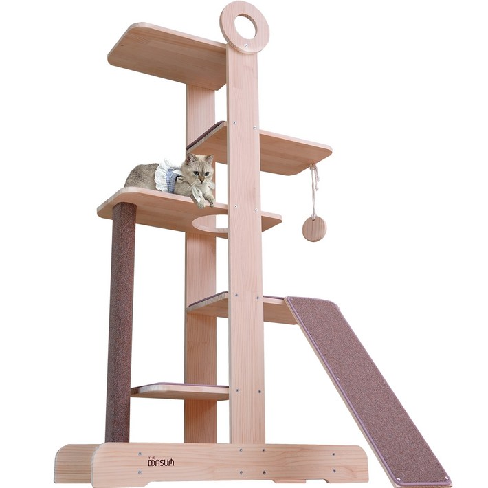 더따슴 옵션없는 국내제작 고양이 원목 캣타워 아방가르드T