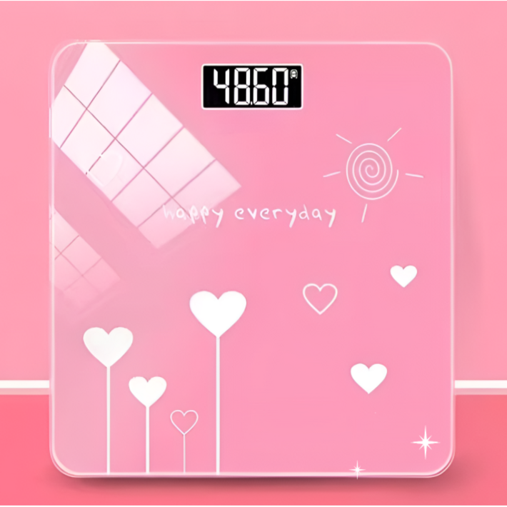 JH 스마트 디지털 LCD 캐릭터 체중계, 핑크, 태한 JH, 1개
