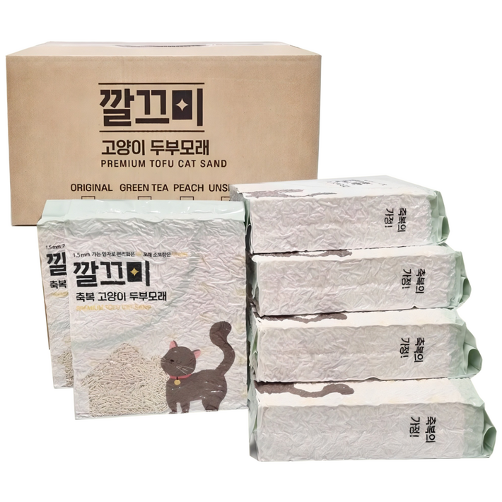 고양이두부모래 1.5mm 극세사입자, 8L, 6개, 무향