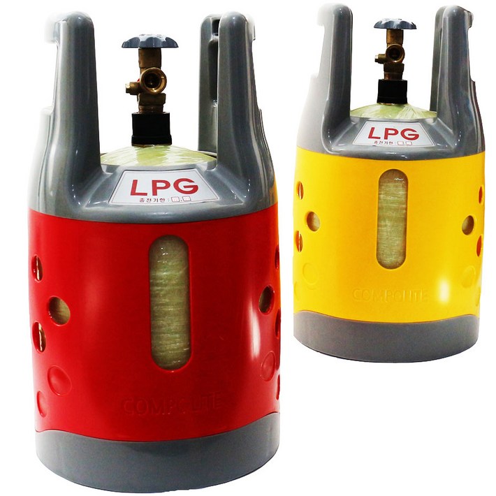 다원텍 콤포라이트 LPG 가스통 가벼운 플라스틱 휴대용 캠핑용 충전기한 2030년 11월 최신품