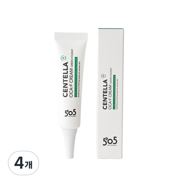 닥터505 센텔라 시카에프 크림 그린홀리데이 여드름 시카 egf 센텔라스카연고, 4개, 20ml
