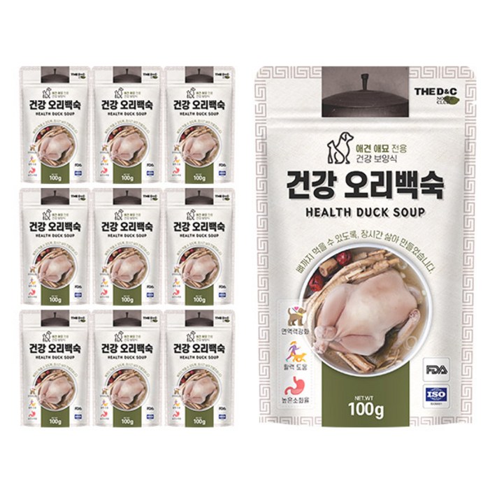 더디앤씨 건강 강아지간식 파우치 100g