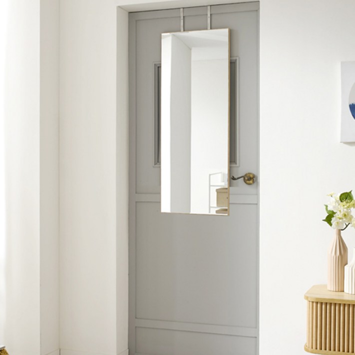 미소아이 벽걸이 문걸이 겸용 더심플 벽거울 400 x 800 mm, 내추럴