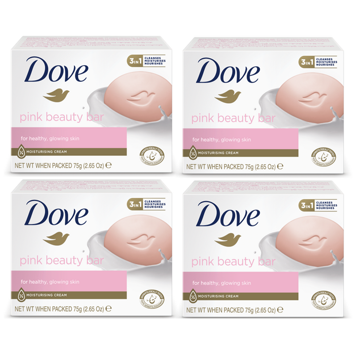 도브 핑크 뷰티바 비누, 75g, 4개 도브 핑크 뷰티바 비누, 75g, 4개