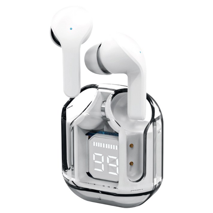 에어투이어 투명 블루투스 이어폰, GSTWCL11IZ, 화이트  투명