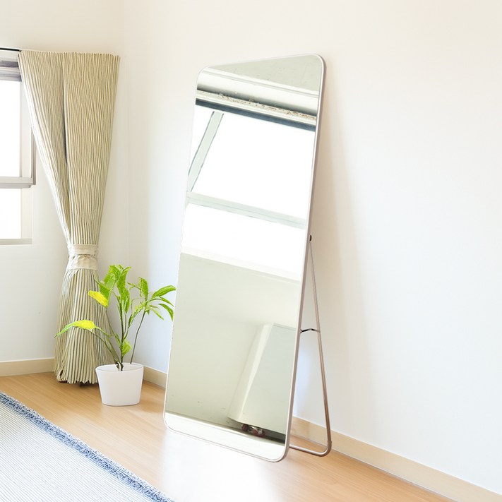 베라스코 대형 스퀘어 2in1 스탠드 벽걸이 전신거울, 화이트