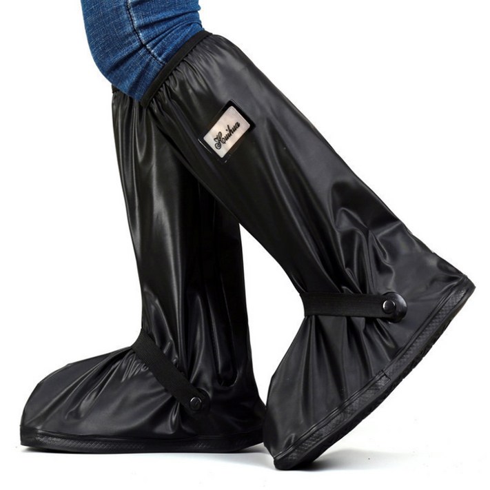 에버하우스 고급형 라이딩 방수 신발커버 XL 2p, 블랙, 1세트