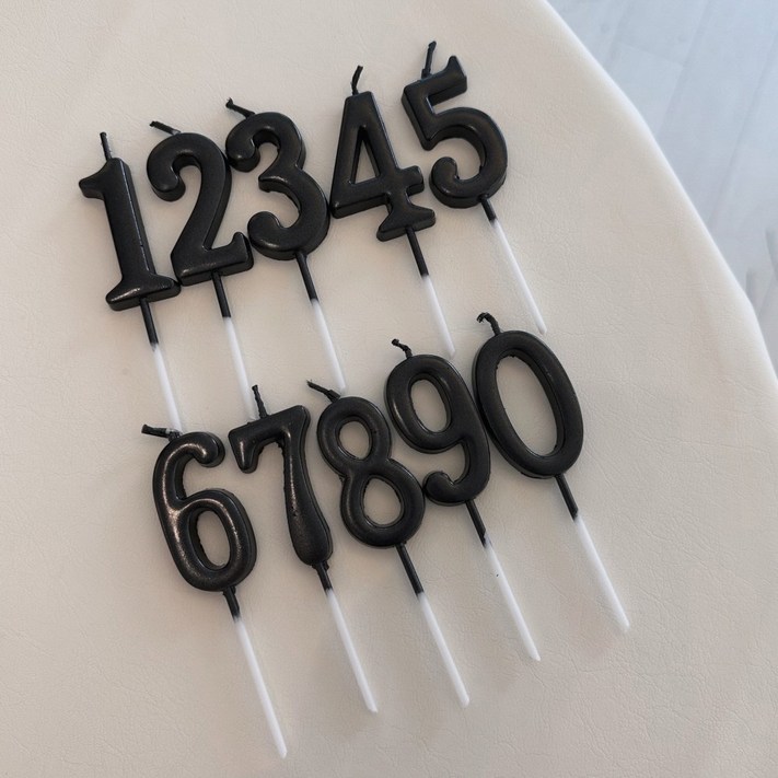 기억의소품 블랙 숫자초 올넘버 세트