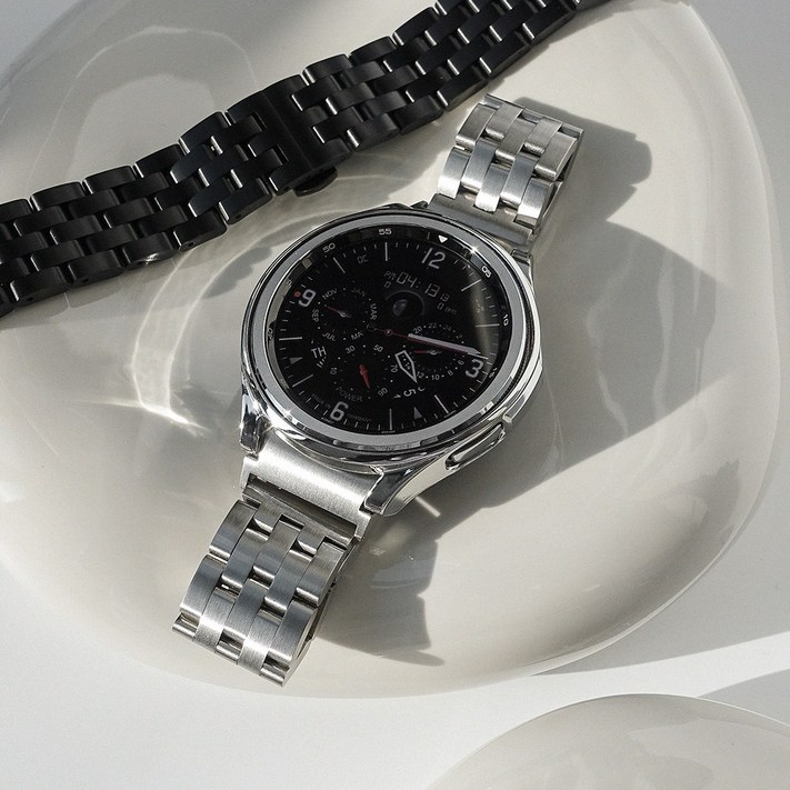 스트랩맨 갤럭시워치6 5 4 심플쥬빌레 풀세트 메탈 스트랩케이스강화유리 44mm 40mm 클래식 47mm 43mm 프로 정품 호환