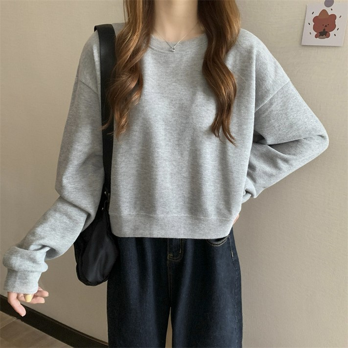 PETITSHOP 여성 크롭 맨투맨 PETITSHOP 여성 크롭 맨투맨