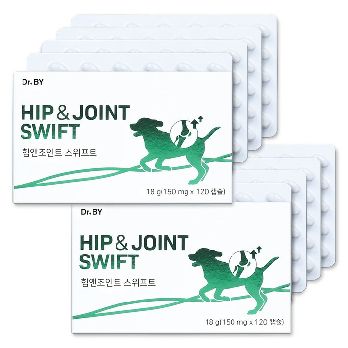 닥터바이 힙앤조인트 스위프트 강아지 관절 영양제 고관절 집중 케어 슬개골 탈구, 2세트, 관절, 120정