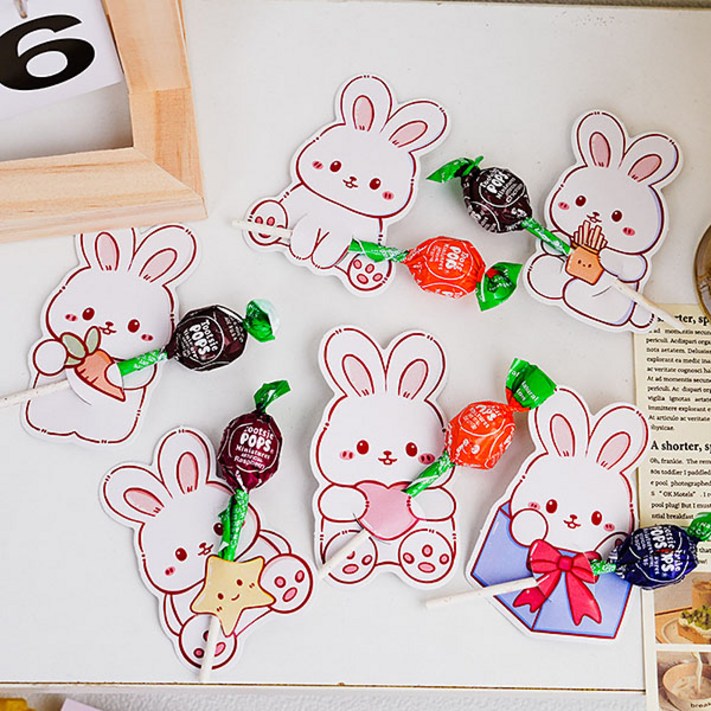 귀여운 토끼 사탕페이퍼 120개세트 - 쇼핑뉴스