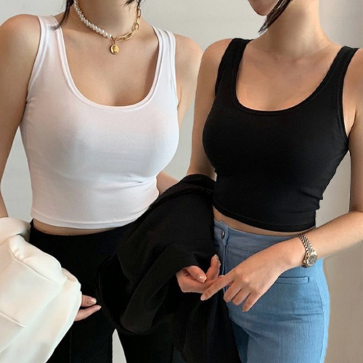 11 크롭 쫄 나시