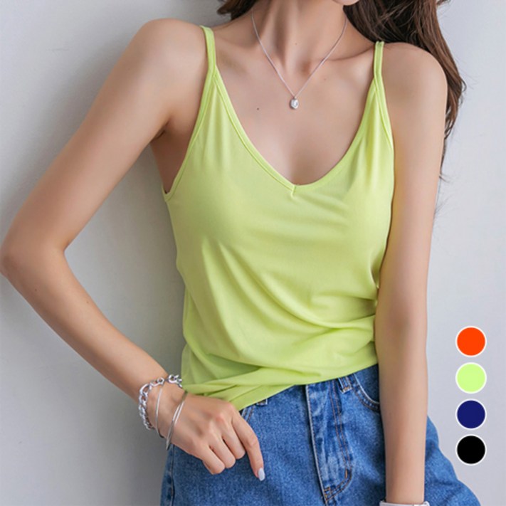 나크21  55120 브이넥 쿨링 ITY 스판 나시 KO12T19