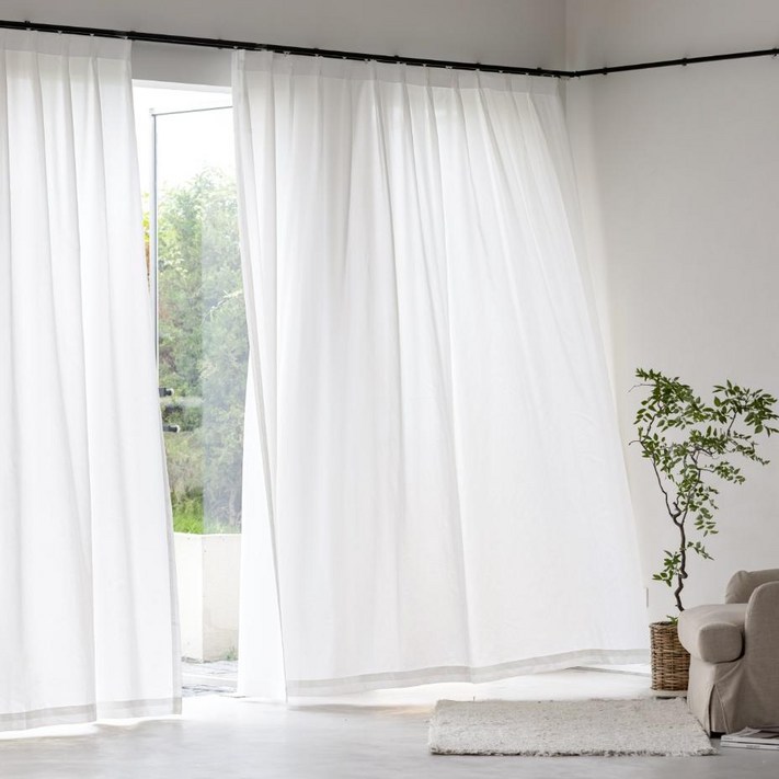 홈키안 형상기억 항균 단열 비침없는 두꺼운 쉬폰 차광 커튼