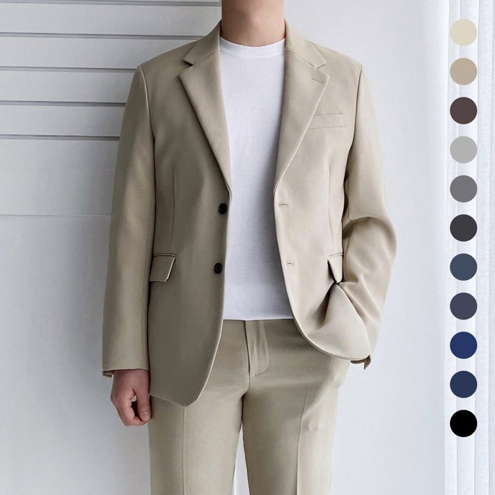레브클래식 남자 봄 가을 겨울 정장 세트 세미 캐주얼 셋업 수트 하객룩 면접 결혼식 빅사이즈