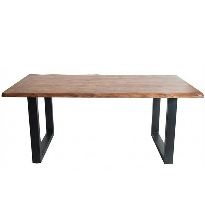 팀버그레인 원목 테이블 카페 주방 우드슬랩 식탁 천연 나무 인테리어 거실 긴 다이닝 탁자