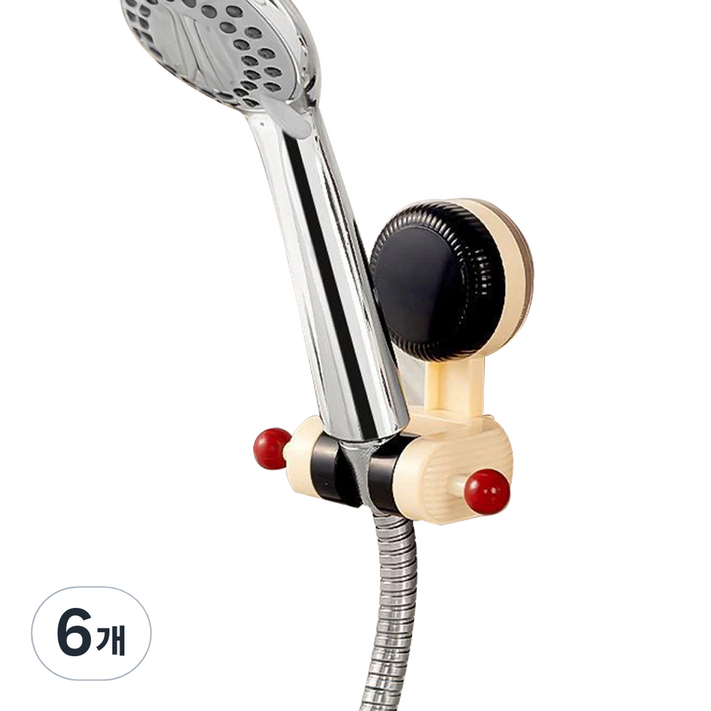 아케이바이 흡착 무타공 각도조절 샤워기 걸이, 6개