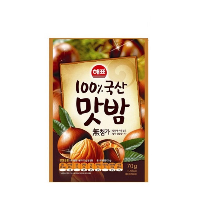 [사조대림] 해표 국산 맛밤 70g X 30봉 /간식/안주/군밤/깐밤, 상세 설명 참조