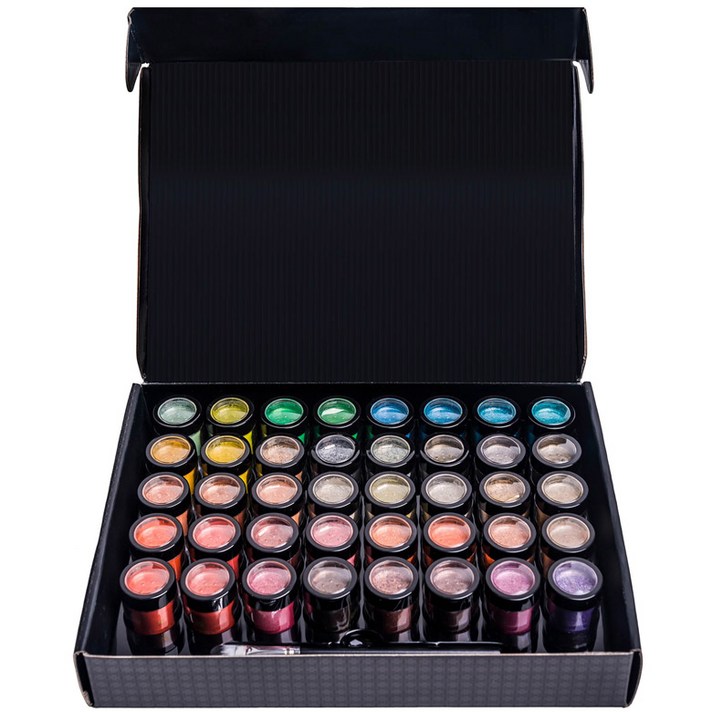 Shany 40 컬러 루즈 파우더 아이섀도우 글리터 세트, 혼합 색상, 1개