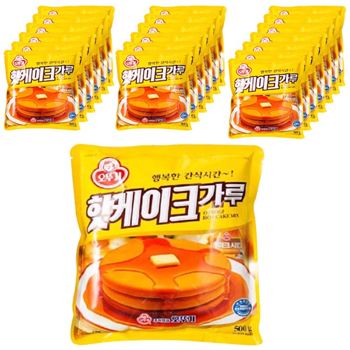 에스제이 오뚜기 핫케이크가루500gX20개(1박스)/빵가루/핫케익가루/튀김가루/부침가루/튀김, 500g, 20개