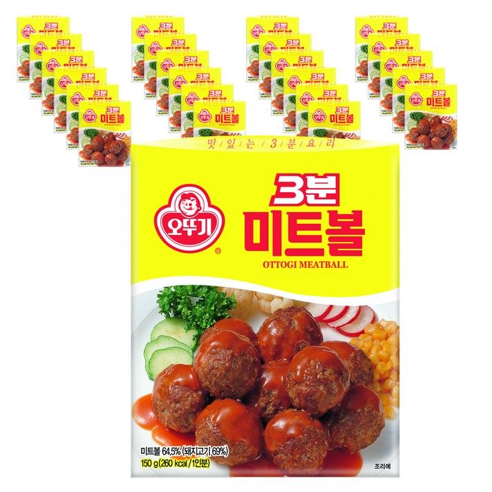 오뚜기 3분 미트볼, 150g, 24개