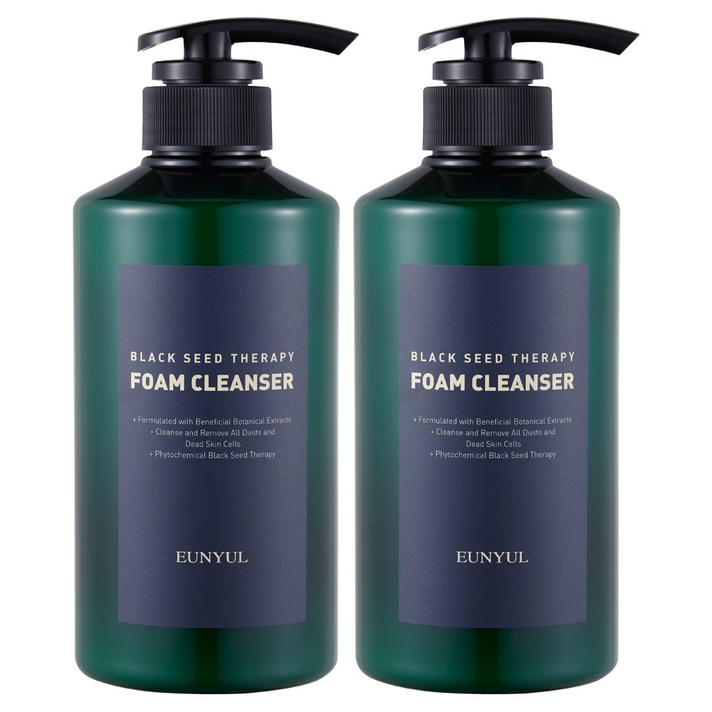 은율 블랙씨드 테라피 폼 클렌저, 500ml, 2개