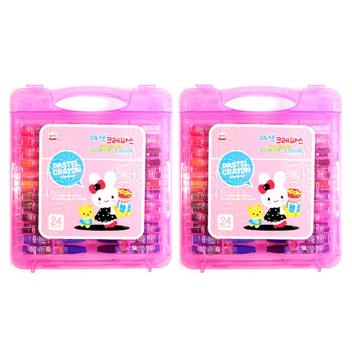 영아트 크레파스 여아용 2p, 24색