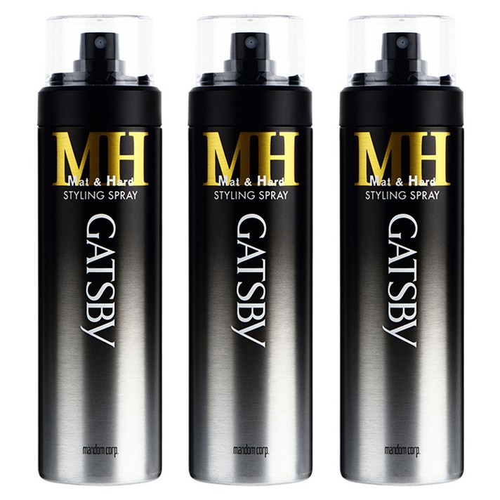 갸스비 스타일링 헤어스프레이 매트&하드, 200ml, 3개입