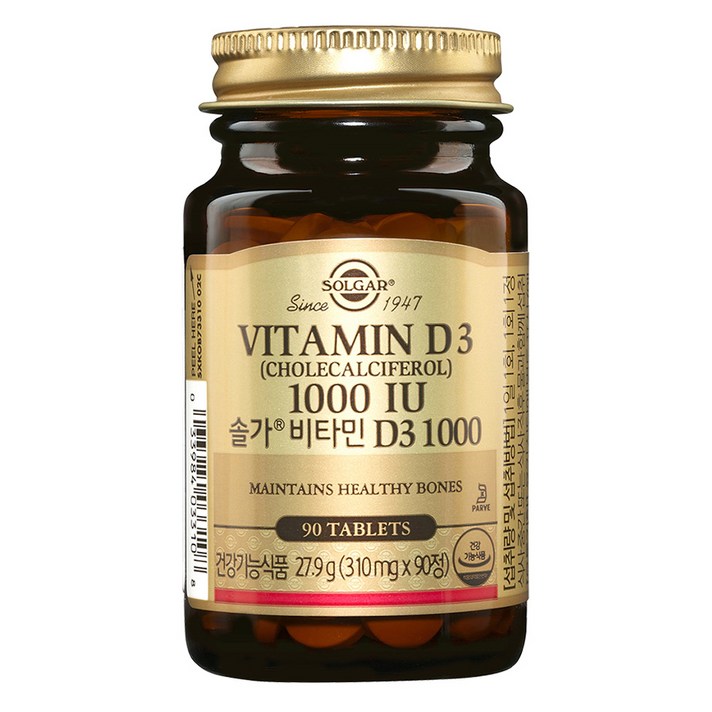 솔가 비타민 D3 1000 IU, 90정, 1개