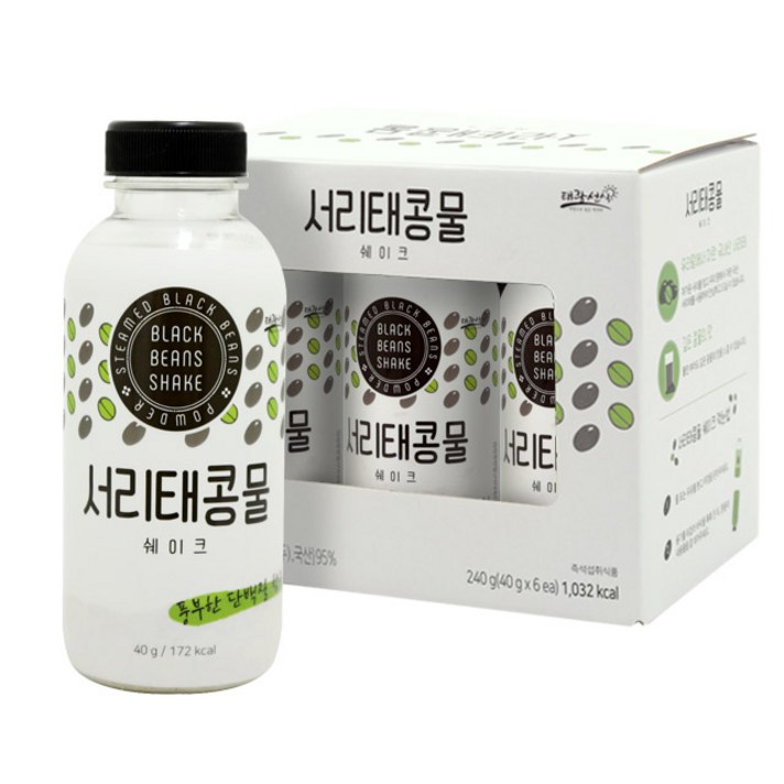 태광선식 서리태콩물 쉐이크 선식가루, 40g, 6개입
