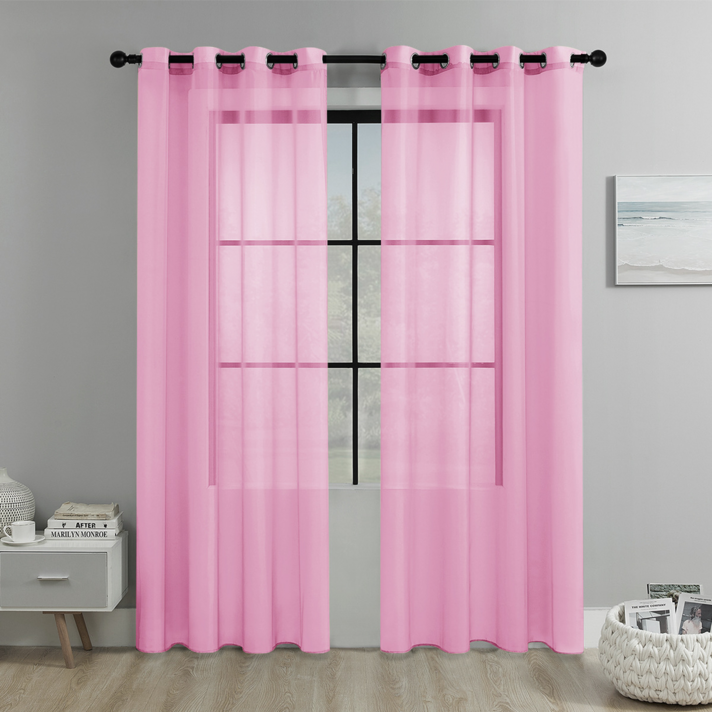 미미솔레 스모키무드 긴창 쉬폰 커튼 아일렛형