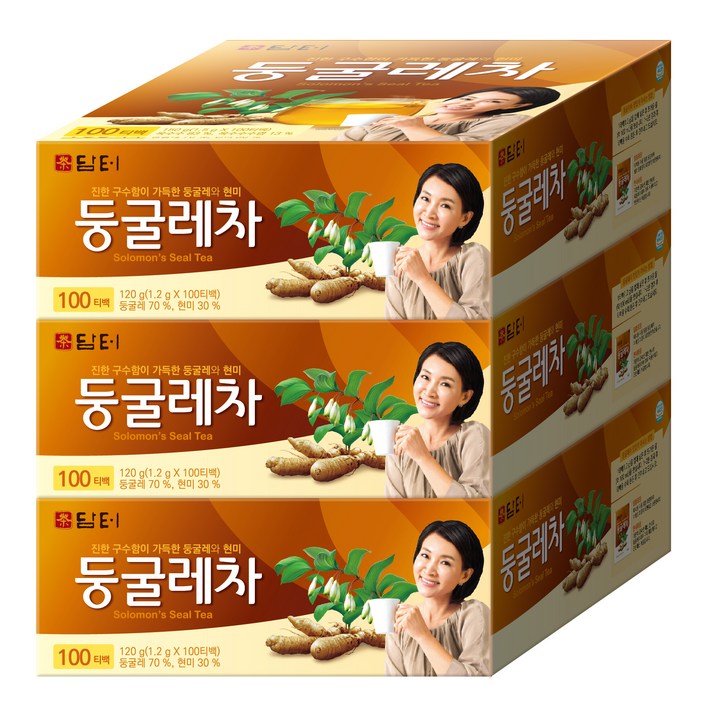 담터에프엔비 둥굴레차 100p, 120g, 3개입