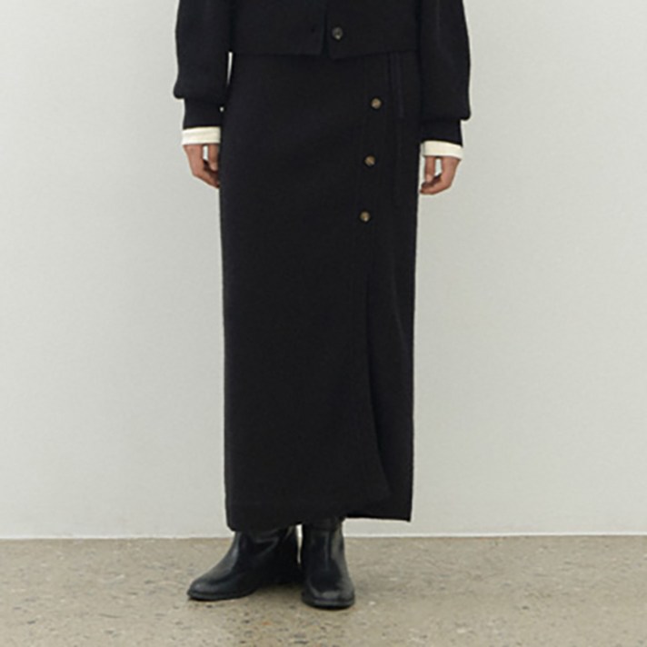 아틀리에나인 여성용 에센셜 울 리본 셋업 스커트 SK4980