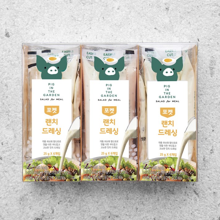 피그인더가든 랜치 드레싱, 25g, 18개