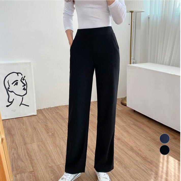 
                                                        가비진 여성용 롱기장 일자핏 밴딩팬츠
                                                    