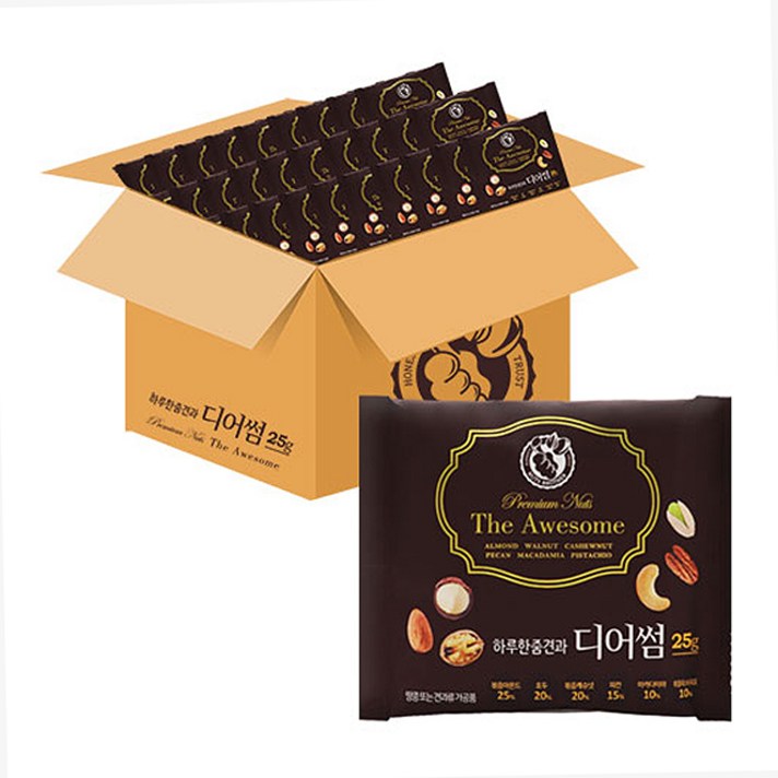 너츠브라더 하루 한줌 견과 디어썸, 50개, 1250g