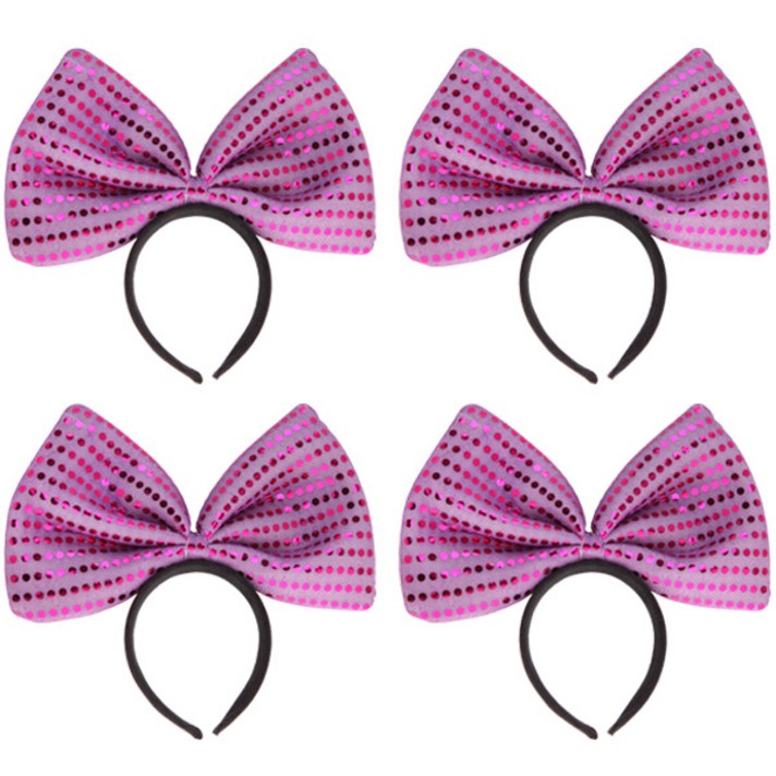 리빙다 뉴빅리본머리띠, 퍼플, 4개