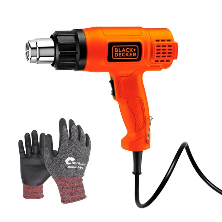 블랙앤데커 열풍기 KX1800 + 작업장갑 세트, 1세트