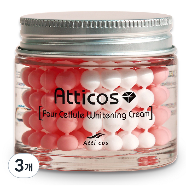  아띠코스 화이트닝 크림, 70g, 3개 