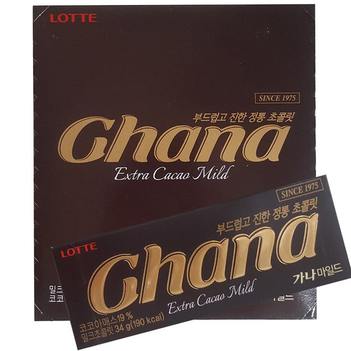 
                                                        롯데제과 가나 마일드 초콜릿, 34g, 15개
                                                    