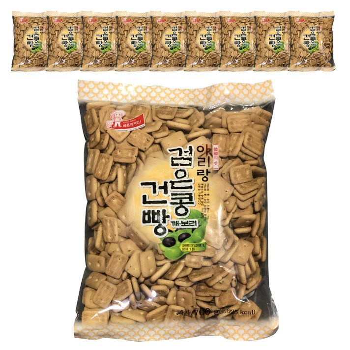 독고탁과자 검은콩 건빵 깨보리, 700g, 10개입